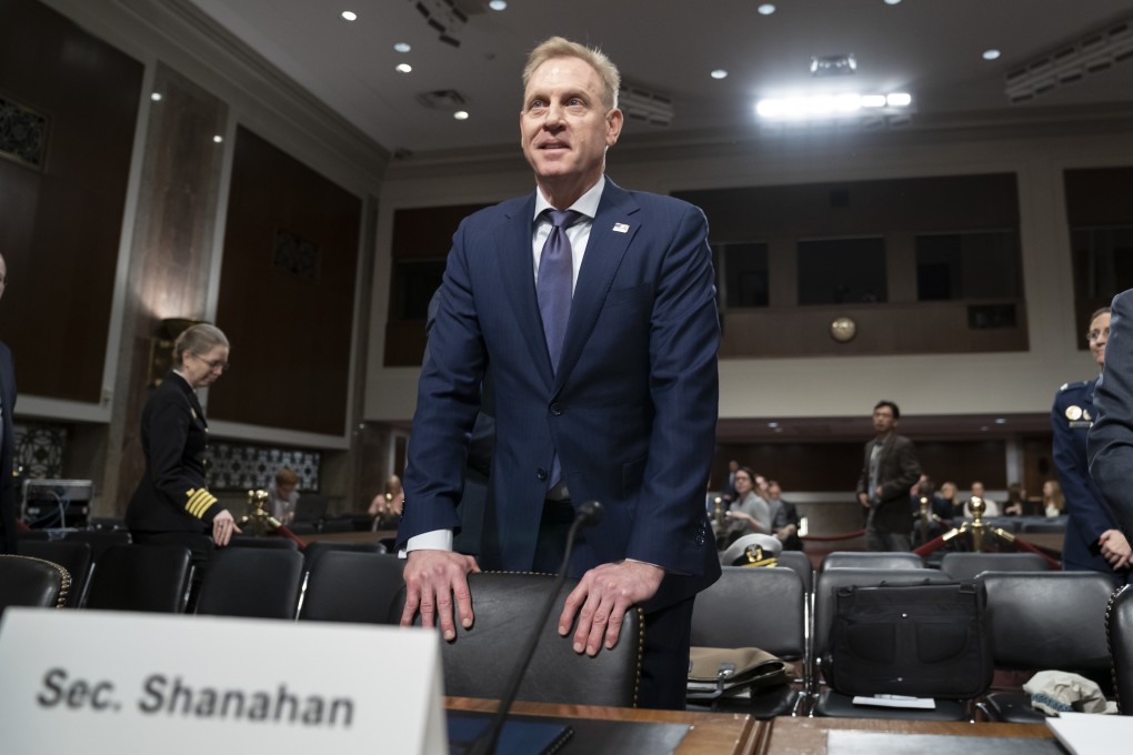 Acting US defence secretary Patrick Shanahan at a Senate Armed Services Committee hearing on the Pentagon’s budget on March 14, 2019. Photo: AP
