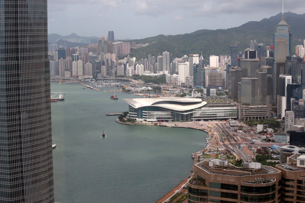 The Hong Kong Convention and Exhibition Centre in Wan Chai. Financial Secretary Paul Chan said on Sunday that a 3km waterfront promenade from Sheung Wan to the exhibition centre would be opened by the end of 2020. Photo: David Wong