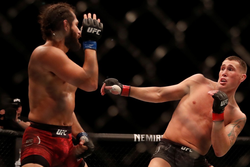 Darren Till was stunned by veteran Jorge Masvidal at the O2 Arena in London. Photo: Reuters