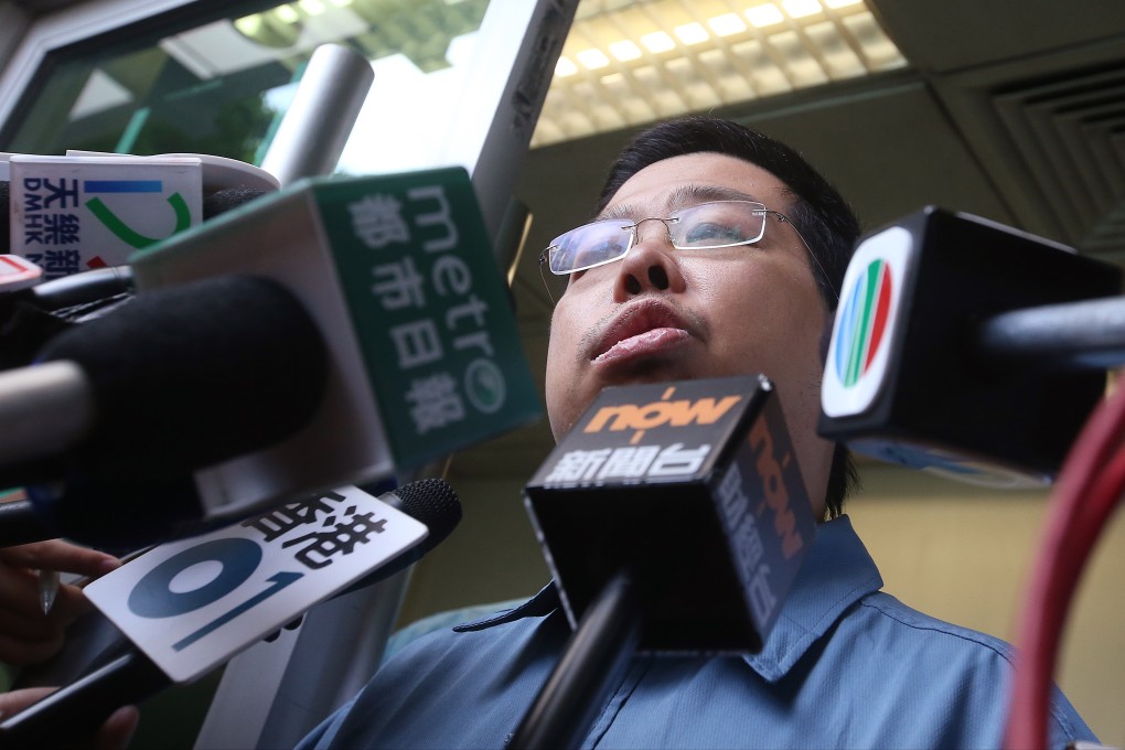 Howard Lam leaves the Kowloon City Law Court. Photo: K. Y. Cheng