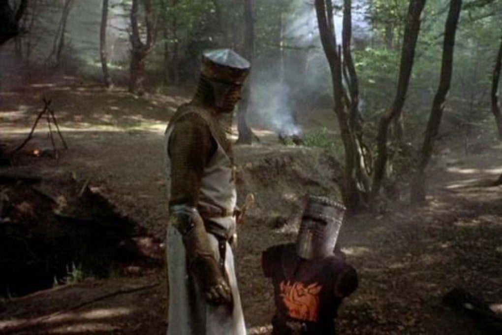 ‘Let’s call it a draw’: the black knight cannot admit defeat in the Monty Python and the Holy Grail film. Photo: YouTube