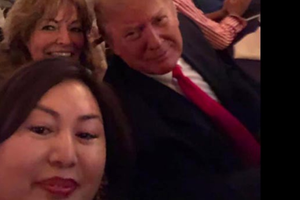 Cindy Yang with US President Donald Trump. Photo: Facebook/Miami Herald/TNS