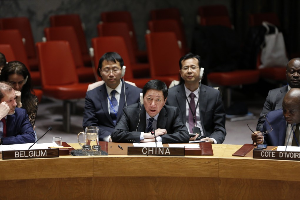 Chinese deputy ambassador Wu Haitao (centre) says his US counterpart’s remarks were “at variance with the facts and are fraught with prejudice”. Photo: Xinhua