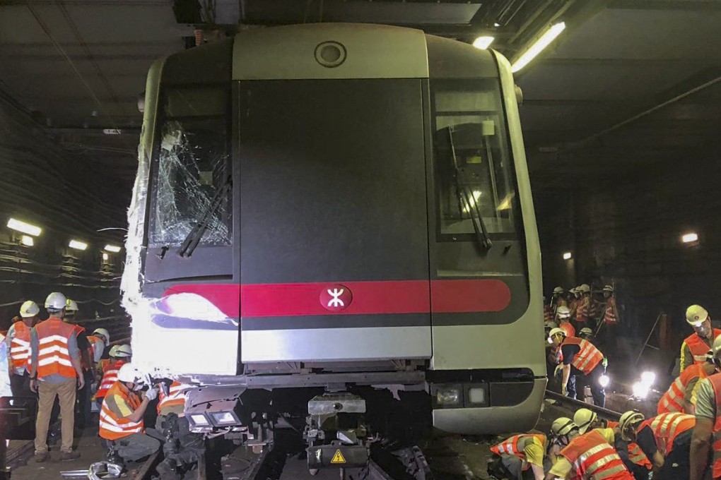 The derailed train is back on the tracks. Photo: Handout