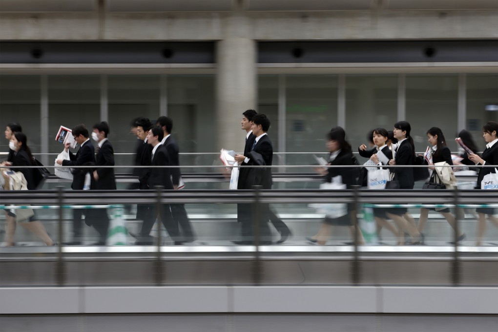 University students in Tokyo. Photo: Bloomberg