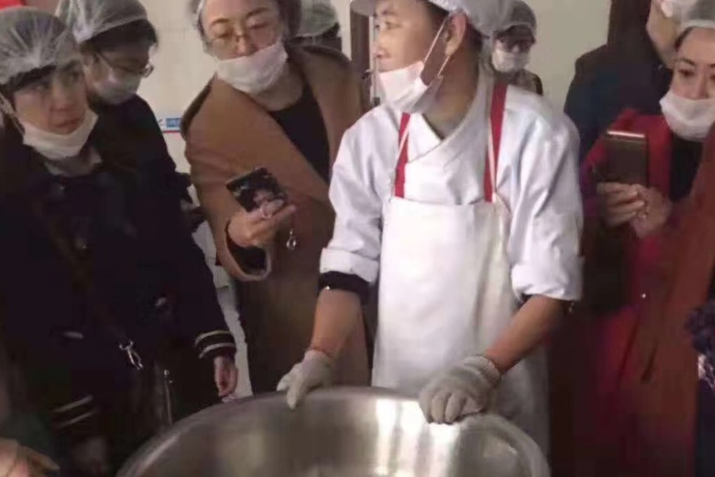 Authorities in Shandong province opened investigations after parents’ allegations that it used waste oil to cook for students. Photo: Weibo