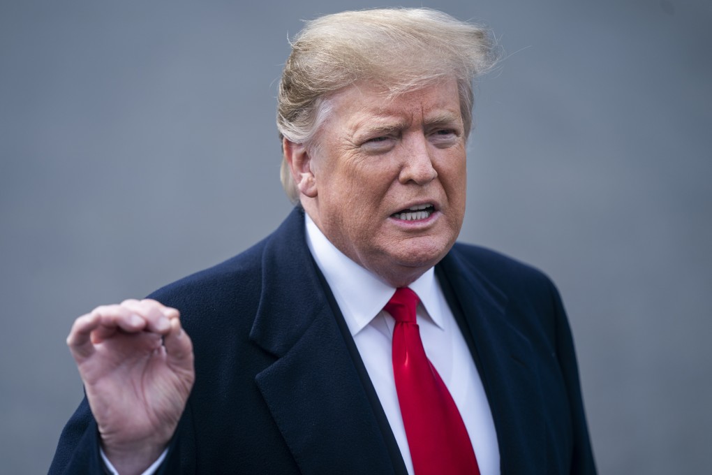 US President Donald Trump speaks to the media on Wednesday outside the White House. Photo: EPA-EFE