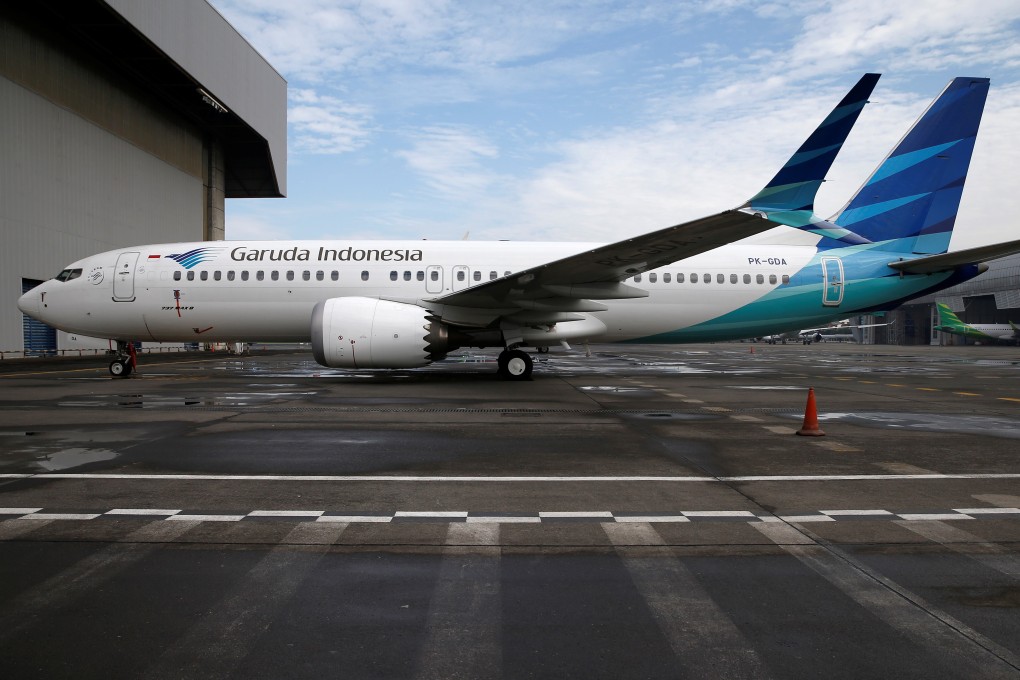 Garuda Indonesia’s Boeing 737 MAX 8 aircraft. Photo: Reuters