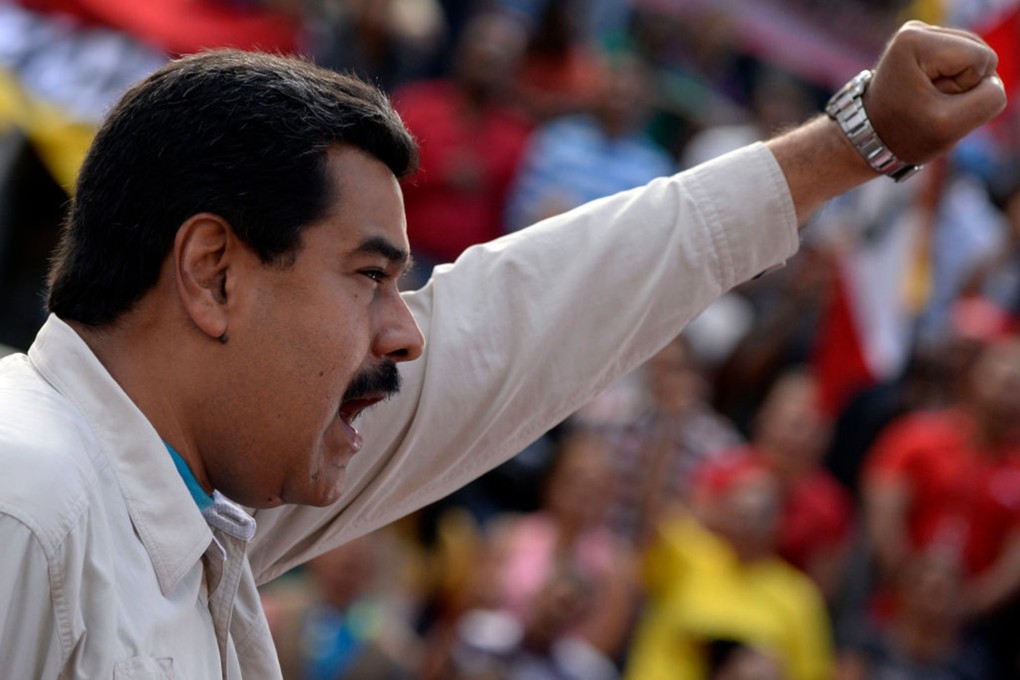 Nicolas Maduro during a rally in Caracas, Venezuela. Photo: TNS