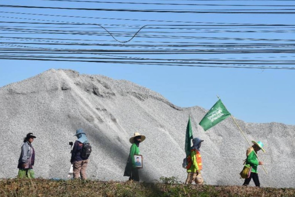 People in the northeast Thai province Sakon Nakhon are protesting against plans to allow a Chinese firm to develop a potash mine. Photo: Ejatlas.org