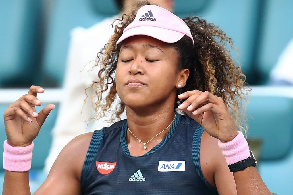 Naomi Osaka was beaten by Su-Wei Hsieh at the Miami Open. Photo: AFP
