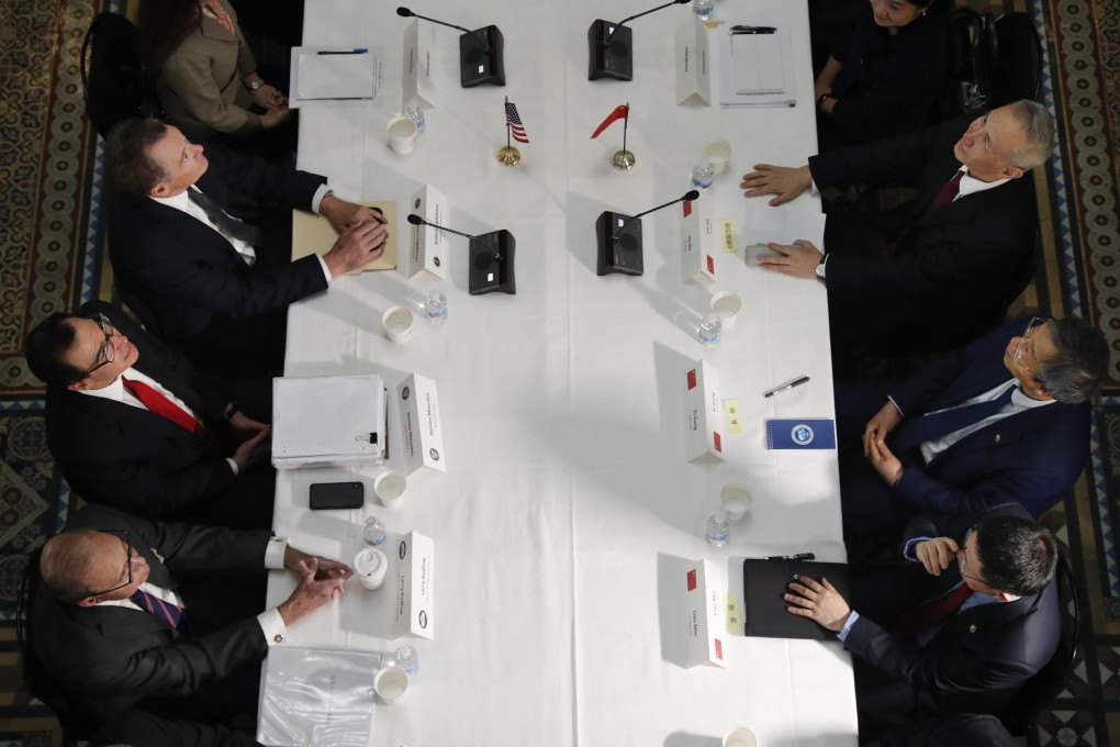 Senior officials resume trade negotiations as they meet during continuing meetings on US-China trade in Washington. Photo: AP Photo