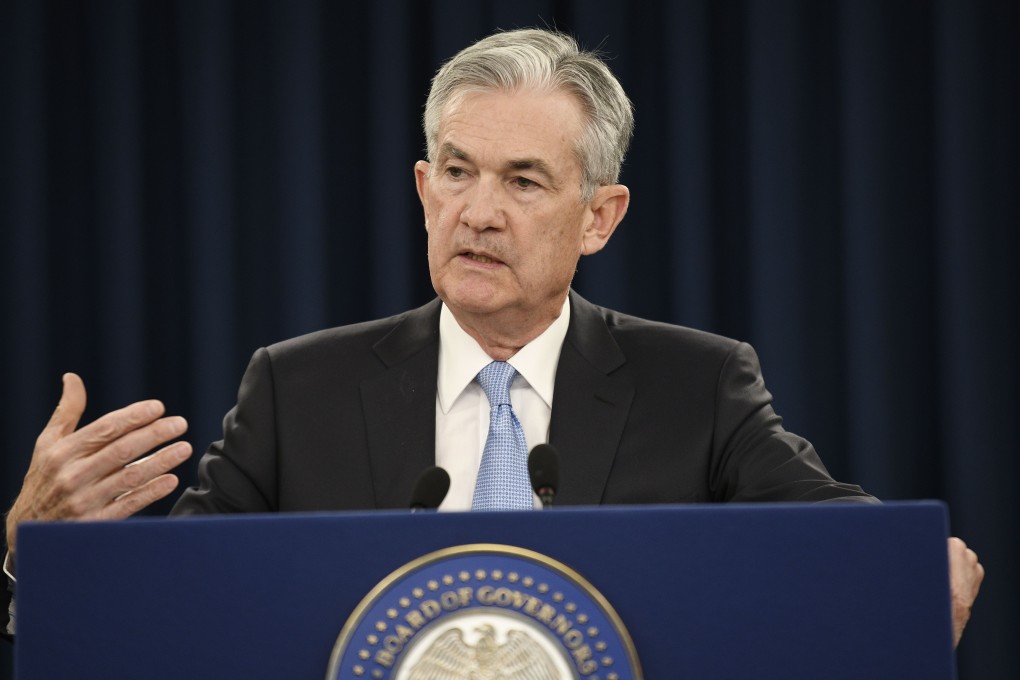 US Federal Reserve chairman Jerome Powell speaks during a press conference in Washington on March 20. The Fed left interest rates unchanged after its two-day policy meeting. Photo: Xinhua
