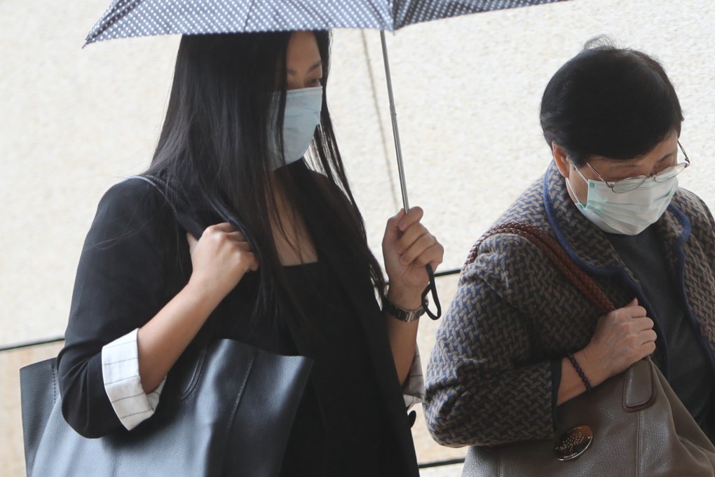 Family of the dead fireman leave court on Monday. Photo: Winson Wong