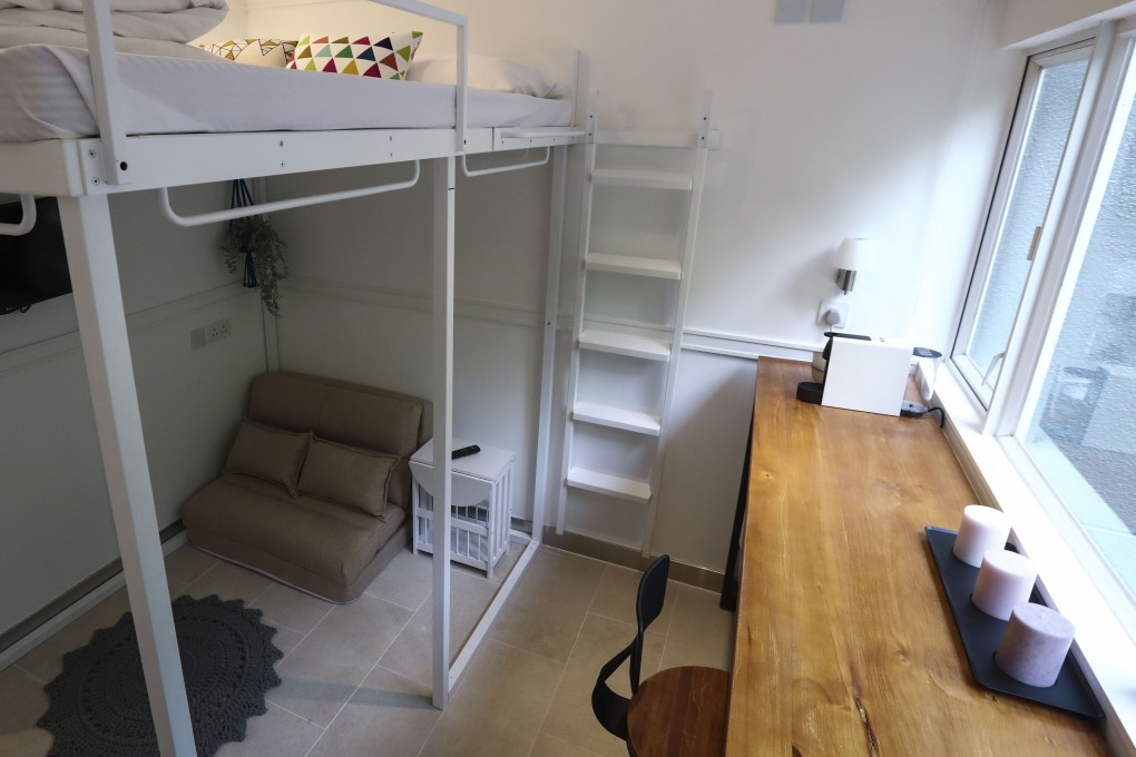 Nearly three-quarters of Hong Kong’s private housing stock lack a dedicated storage space, according to Colliers International. The interior of a co-living space at 53 Shouson Hill Road. Photo: Nora Tam