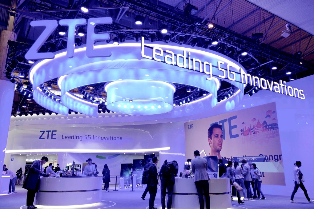 Telecommunications equipment maker ZTE Corp set up a giant booth at trade show MWC Barcelona in February to promote its range of 5G devices and applications. Photo: Bien Perez