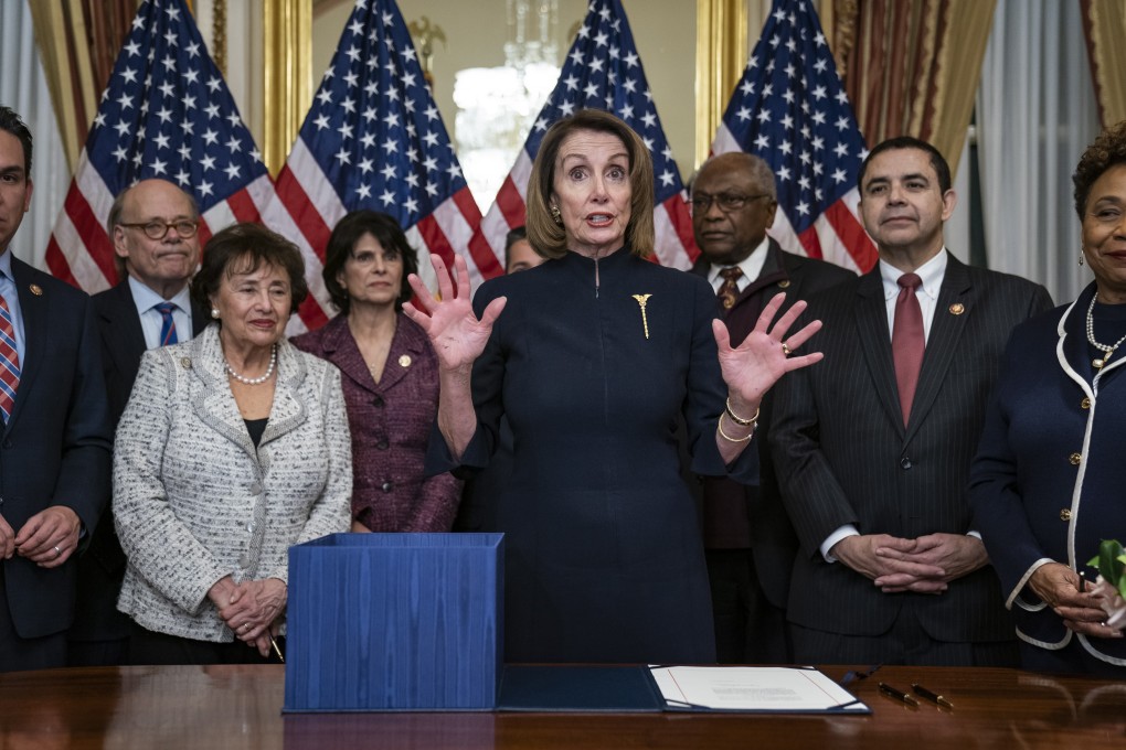 US House Speaker Nancy Pelosi (centre) has expressed concerns about the Hong Kong government’s extradition proposals. Photo: EPA-EFE