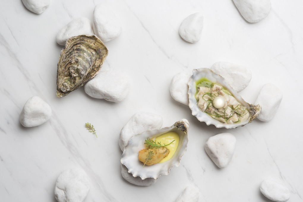 Majestic Oyster 2 ways, one of Julien Royer’s signature dishes at Odette, his two-Michelin-star restaurant in Singapore. Royer will open a restaurant in Hong Kong, called Louise, at PMQ in Sheung Wan in June.
