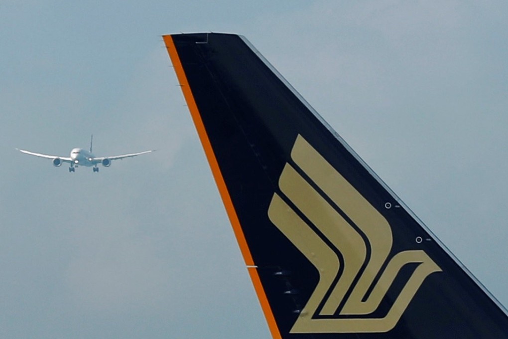 Singapore Airlines’ first Boeing 787-10 Dreamliner prepares to land at Changi Airport on March 28, 2018. After Flight SQ423 left Mumbai on March 25, 2019, the airline received a call claiming that there was a bomb on board. Photo: Reuters