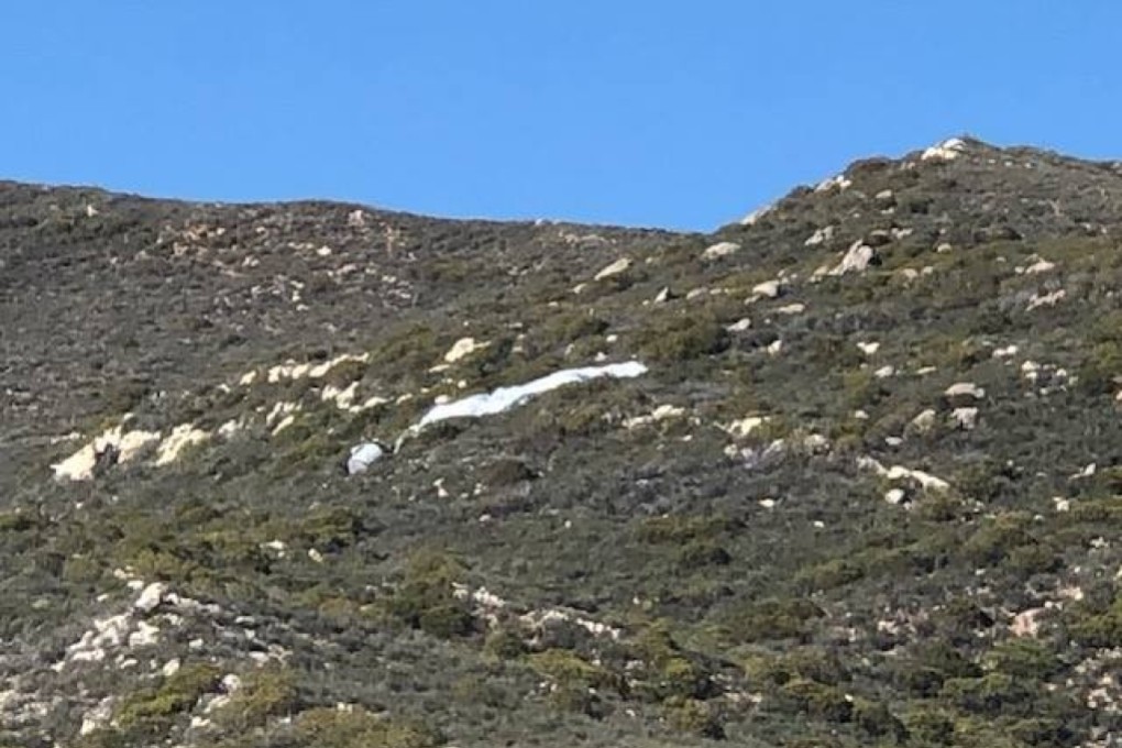 Julian Nott balloon after landing in a remote area near Warner Springs. Photo: Facebook
