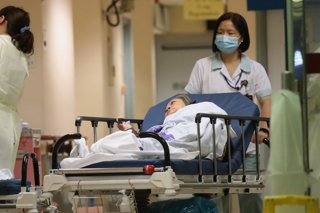 Health care support staff hard at work at Kwong Wah Hospital in January. Photo: Sam Tsang
