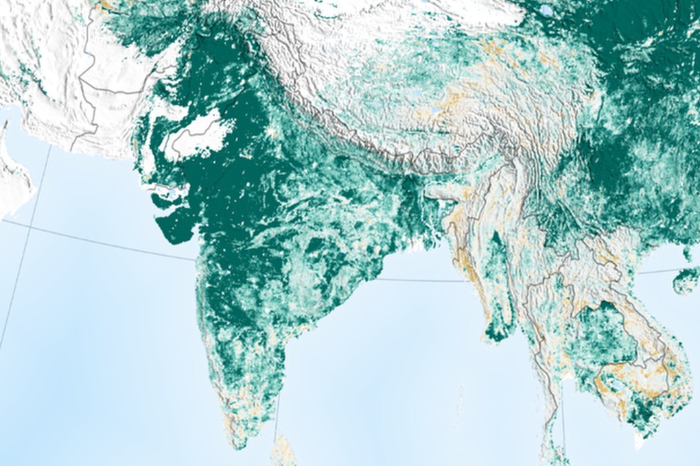 Forests occupy much of India’s interior and are home to millions of families. Photo: Nasa