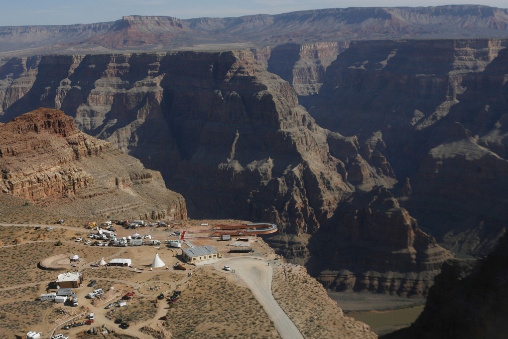 In this March 20, 2007, file photo, the Skywalk hangs over the Grand Canyon on the Hualapai Indian Reservation before its grand opening ceremony at Grand Canyon West. Photo: AP