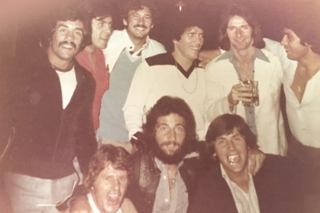 Derek Currie (front centre) and other Hong Kong expats with Cristal Palace players in 1978. Photo: Handout