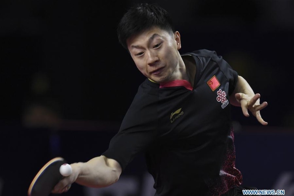 China’s Ma Long on his way to a record 27th tour title at the Qatar Open. Photo: Xinhua