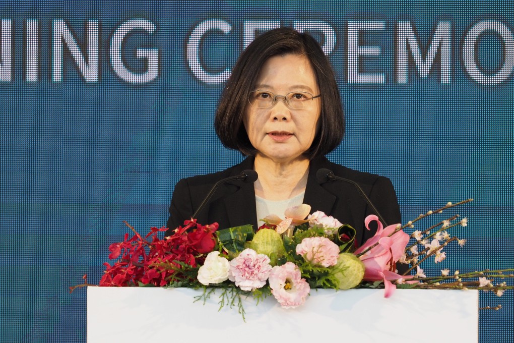 President Tsai Ing-wen of Taiwan this month. Taiwan's Air Force is seeking to buy 66 F-16V warplanes from the US. Photo: EPA-EFE