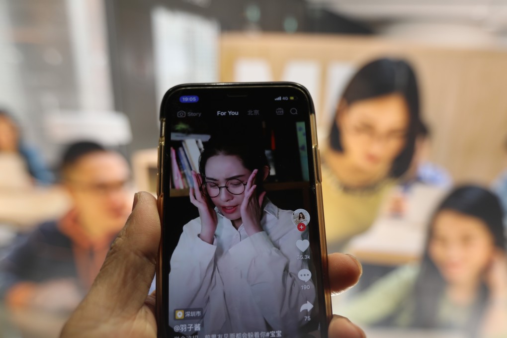 A video being live-streamed on popular Chinese app TikTok. Photo: Simon Song