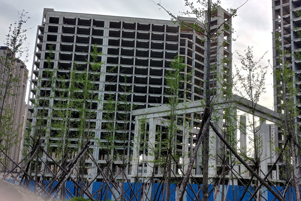 Construction has been halted in the New District in Dandong, a Chinese city on the North Korean border that has spent heavily on urban development, despite its shrinking population. Photo: Amanda Lee