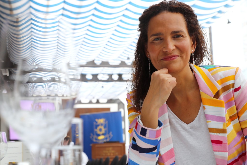 Former French TV presenter Frederique Bedos visited the Foreign Correspondents’ Club in Hong Kong recently to speak about her NGO, Le Projet Imagine – The Humble Heroes. Photo: Edmond So