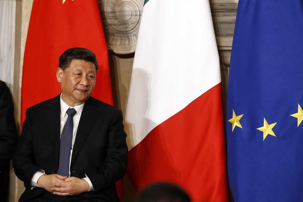 A centrepiece of Xi Jinping’s visit to Europe last month was the signing up of Italy to Beijing’s “Belt and Road Initiative” – a move which raised eyebrows among EU leaders. Photo: EPA-EFE