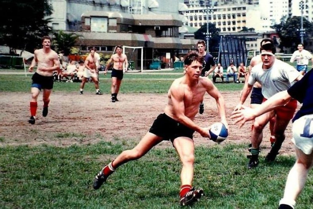 Tommy Smith and the Americans in a practice match against Scotland, preparing for the Hong Kong Sevens. Photo: Liz Goldenberg