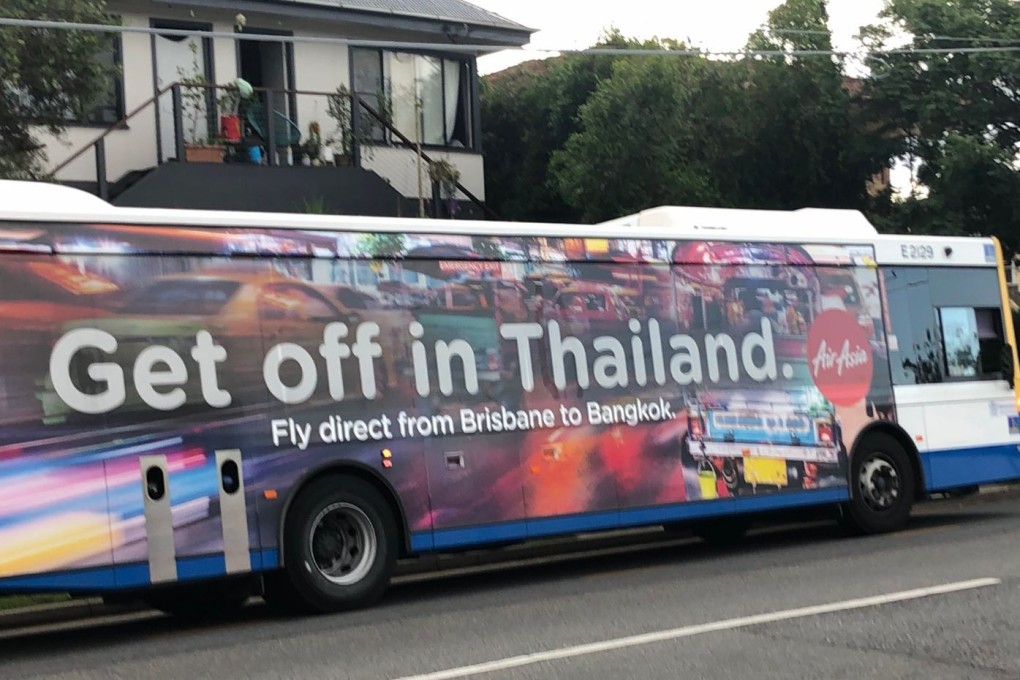 AirAsia’s campaign promoting the budget carrier's new route between Brisbane and Bangkok has been pulled after it was accused of promoting sex tourism in Thailand. Photo: Twitter / @MelLiszewski