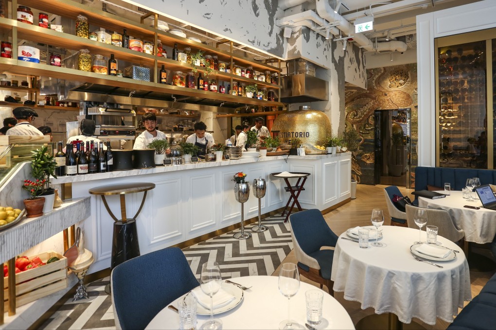 The interior of modern Greek restaurant Keia at H Queen’s on Queen’s Road Central in Hong Kong. Photo: Jonathan Wong