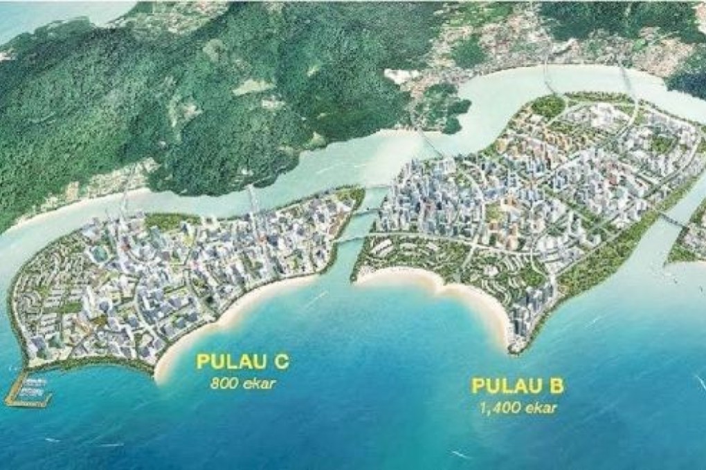 Penang plans to create three islands totalling 1,800 hectares.
