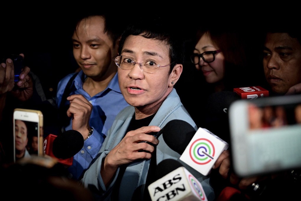 Maria Ressa, co-founder of online news site Rappler. The veteran journalist was arrested on Friday morning at Manilla airport. Photo: EPA