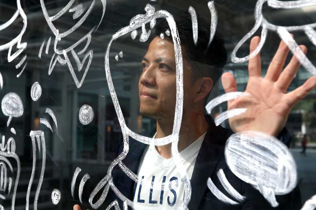 Mazon Tsang from Blue Sea IT, one of the start-ups working on the application of blockchain technology. Photo: Xiaomei Chen