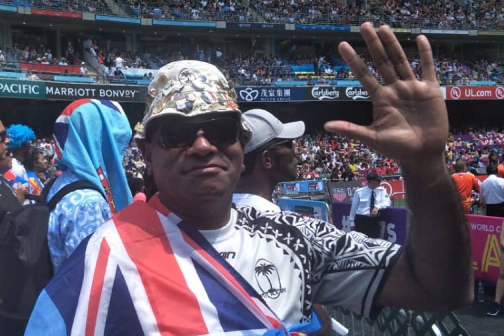 Fiji superfan Epeli Buliciri enjoying another Hong Kong Sevens. Photo: Nazvi Careem