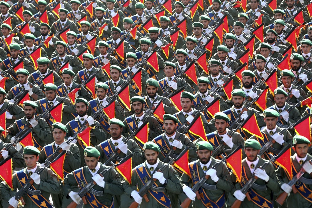 Iran's Revolutionary Guard troops march in a military parade in September 2016. Photo: AP