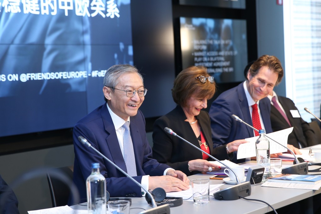 Zhang Ming speaks during a seminar held by the Brussels-based think tank Friends of Europe on March 20. Photo: Xinhua