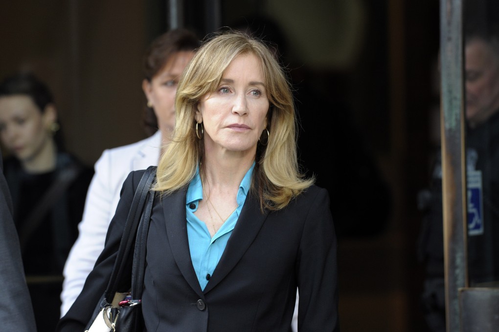 Actress Felicity Huffman exits the courthouse on April 3, 2019. Photo: AFP