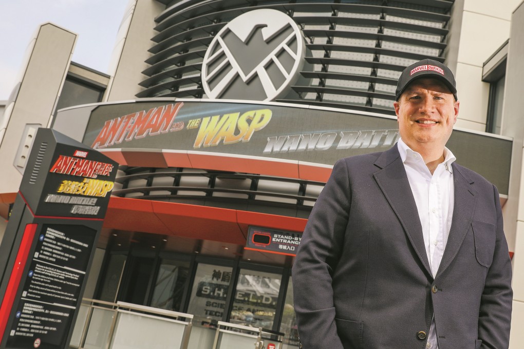 Kevin Feige, head of Marvel Studios, at the new Hong Kong Disneyland attraction Ant-Man and The Wasp: Nano Battle!. Photo: Nora Tam