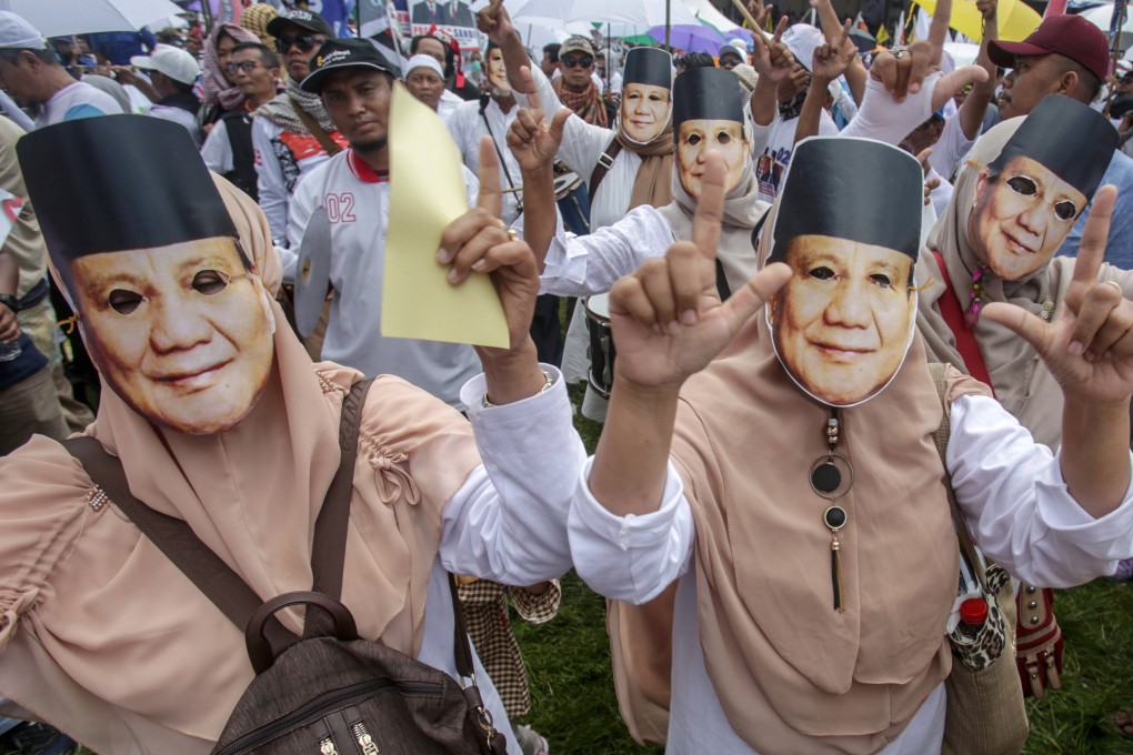 Prabowo Subianto’s supporters during a campaign rally in Solo. Photo: EPA