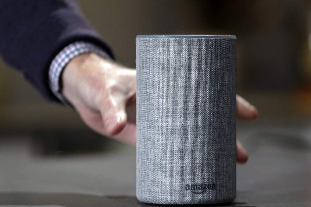File photo of Amazon Echo is displayed during a program announcing several new Amazon products by the company, in Seattle. Photo: AP