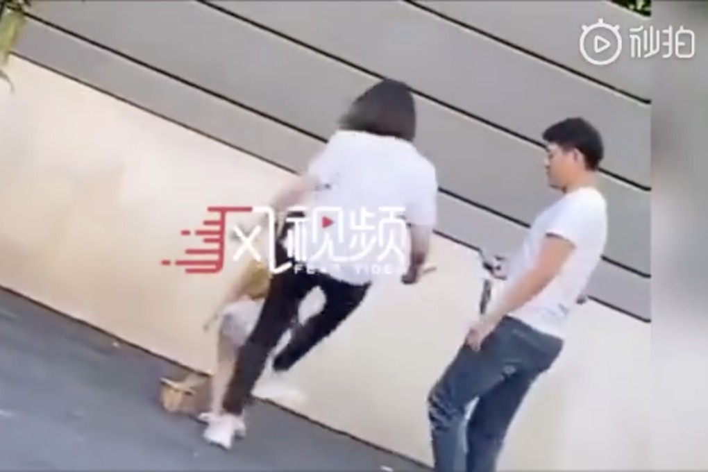 The woman was filmed kicking her daughter in a clip that left her facing accusations of child abuse and exploitation. Photo: Sina.com.cn