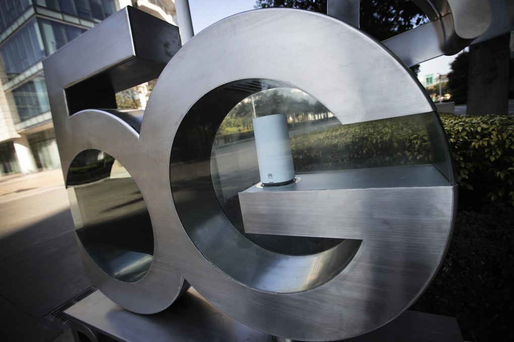A Huawei mobile device is displayed inside a 5G sign at its research and development centre in Shenzhen in south China's Guangdong province, Tuesday, Dec. 18, 2018. Photo: AP