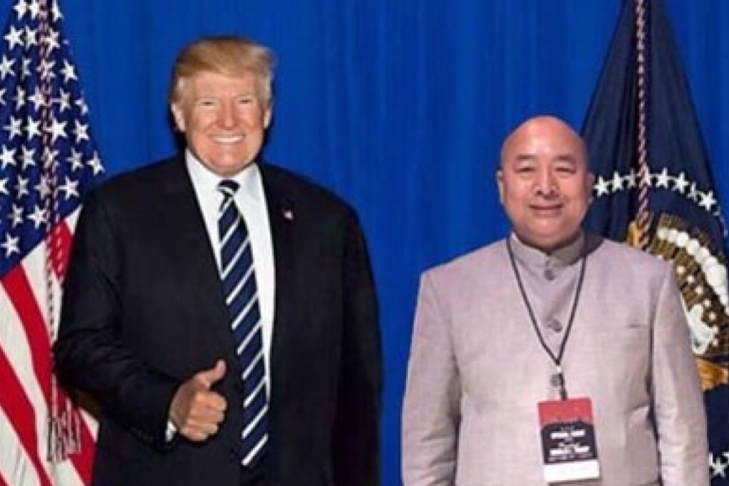 A photo from the defunct website for Charles Lee’s United Nations Chinese Friendship Association showing what it said was Lee with US President Donald Trump.